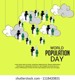 Vector illustration of a Text Space Background for World Population Day.