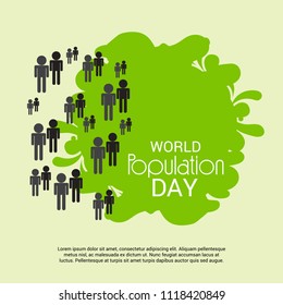 Vector illustration of a Text Space Background for World Population Day.