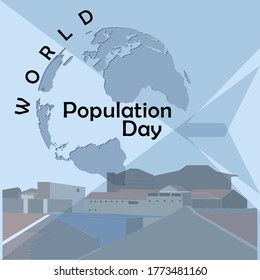 Vector illustration of a Text Space Background for World Population Day