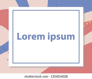 Vector illustration -  text template with abstract colourful background. For social media post, banner, postcard, invite etc.