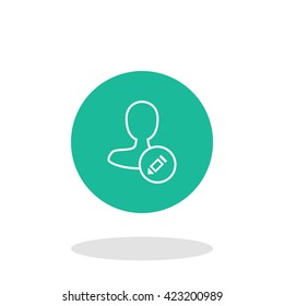 Vector illustration of text user icon