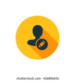 Vector illustration of text user icon