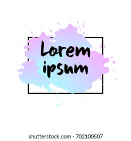 vector illustration for text watercolor background colorful
