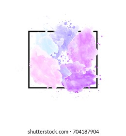 vector illustration for text watercolor background 