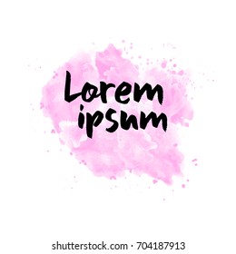 vector illustration for text watercolor background 