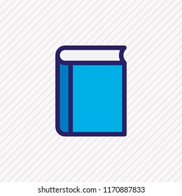 Vector illustration of textbook icon colored line. Beautiful education element also can be used as novel icon element.