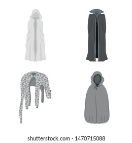 Vector illustration of textile and cloth icon. Collection of textile and clothing stock symbol for web.