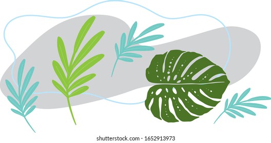 Vector illustration of texture background. Botanical design ideas for web,  background print, greeting card, print on t-shirts and cloth.Floral design
