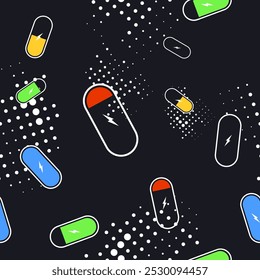 Ilustración vectorial. Textura del Recargo de la batería. Diseño de estilo plano. Repite el Anuncio. 