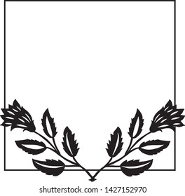 Vector illustration texture black white for decoration flower frame