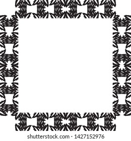 Vector illustration texture black white for decoration flower frame