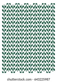 Vector. Illustration. Texture of branches with green leaves on a white background.