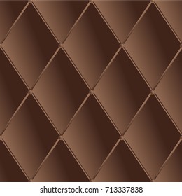 vector illustration texture dark brown quilted leather