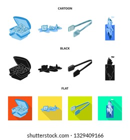 Vector illustration of texture  and frozen  icon. Collection of texture  and transparent  stock symbol for web.