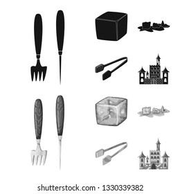 Vector illustration of texture  and frozen  icon. Collection of texture  and transparent  stock symbol for web.