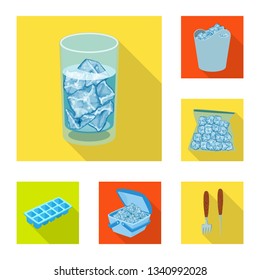 Vector illustration of texture  and frozen  icon. Collection of texture  and transparent  stock symbol for web.