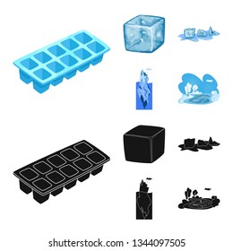 Vector illustration of texture  and frozen  icon. Set of texture  and transparent  stock vector illustration.