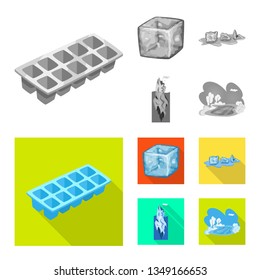 Vector illustration of texture  and frozen  icon. Set of texture  and transparent  stock symbol for web.