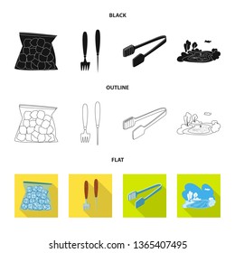 Vector illustration of texture  and frozen  icon. Collection of texture  and transparent  stock symbol for web.