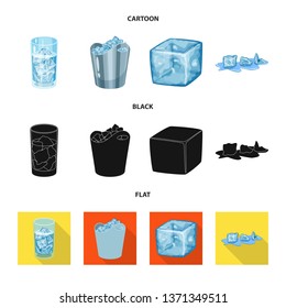 Vector illustration of texture  and frozen  icon. Collection of texture  and transparent  vector icon for stock.