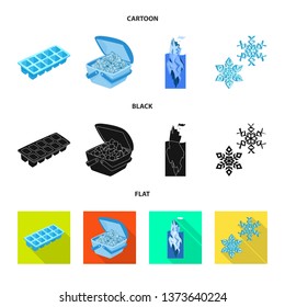 Vector illustration of texture  and frozen  icon. Collection of texture  and transparent  stock symbol for web.