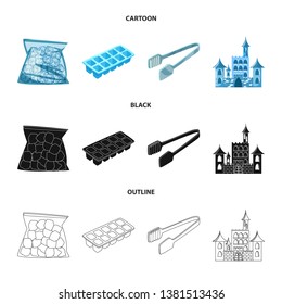 Vector illustration of texture  and frozen  icon. Set of texture  and transparent  stock vector illustration.