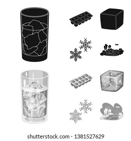 Vector illustration of texture  and frozen  icon. Collection of texture  and transparent  stock symbol for web.