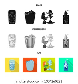 Vector illustration of texture  and frozen  icon. Collection of texture  and transparent  stock symbol for web.
