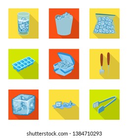Vector illustration of texture  and frozen  icon. Collection of texture  and transparent  stock symbol for web.