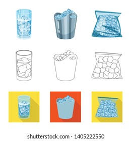 Vector illustration of texture  and frozen  icon. Set of texture  and transparent  stock vector illustration.