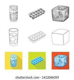 Vector illustration of texture  and frozen  icon. Set of texture  and transparent  stock vector illustration.