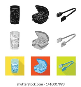 Vector illustration of texture  and frozen  icon. Collection of texture  and transparent  stock vector illustration.