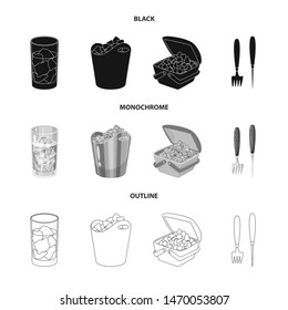 Vector illustration of texture and frozen logo. Collection of texture and transparent stock vector illustration.