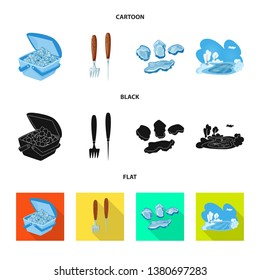 Vector illustration of texture  and frozen  sign. Collection of texture  and transparent  vector icon for stock.