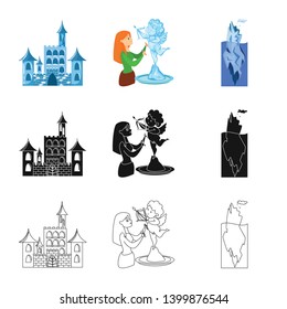 Vector illustration of texture  and frozen  sign. Set of texture  and transparent  stock symbol for web.