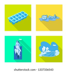 Vector illustration of texture  and frozen  symbol. Collection of texture  and transparent  vector icon for stock.
