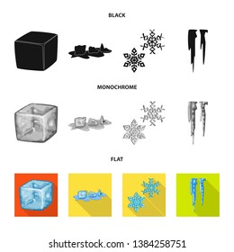 Vector illustration of texture  and frozen  symbol. Collection of texture  and transparent  vector icon for stock.