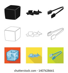 Vector illustration of texture  and frozen  symbol. Collection of texture  and transparent  vector icon for stock.
