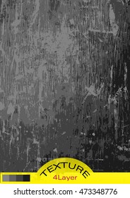 Vector illustration texture of plywood. Four-layer texture of an old wooden cover with traces of scratches and dirt.