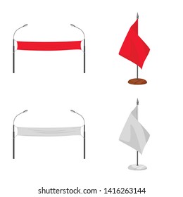Vector illustration of texture and presentation icon. Set of texture and media  stock symbol for web.