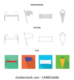 Vector illustration of texture and presentation icon. Collection of texture and media vector icon for stock.