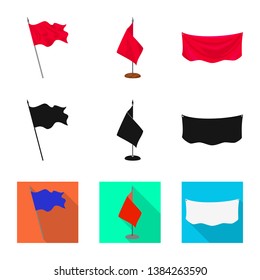 Vector illustration of texture and presentation logo. Collection of texture and media  vector icon for stock.