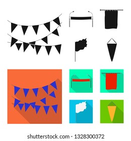 Vector illustration of texture and presentation sign. Collection of texture and media  vector icon for stock.