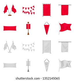 Vector illustration of texture and presentation sign. Collection of texture and media  stock vector illustration.