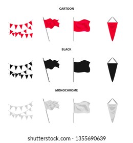 Vector illustration of texture and presentation sign. Set of texture and media  vector icon for stock.
