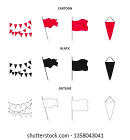 Vector illustration of texture and presentation sign. Set of texture and media  stock symbol for web.