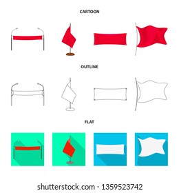 Vector illustration of texture and presentation sign. Collection of texture and media  stock symbol for web.