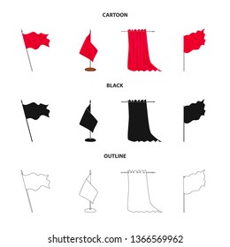 Vector illustration of texture and presentation sign. Collection of texture and media  stock symbol for web.