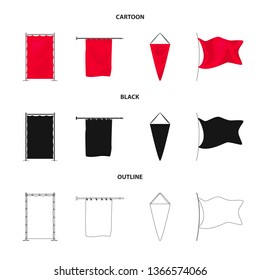 Vector illustration of texture and presentation sign. Collection of texture and media  vector icon for stock.