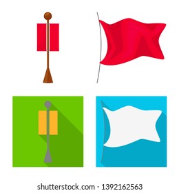 Vector illustration of texture and presentation sign. Collection of texture and media  vector icon for stock.